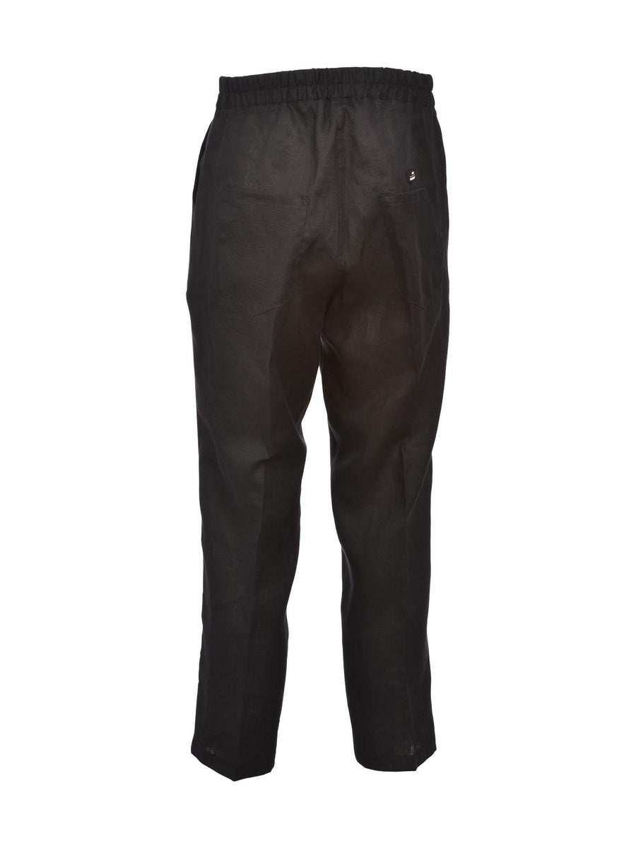 Pantalone nero in lino AD7560T1730 80 Alessandro Dell'Acqua 