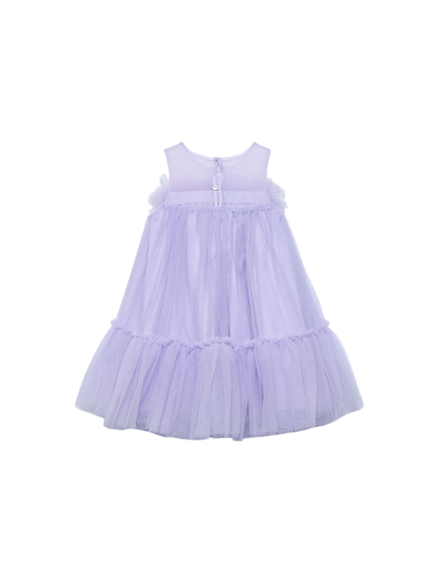 Abito Abel & Lula lilla in tulle con decorazioni floreali su corpetto 5051 LIL Abel & Lula 