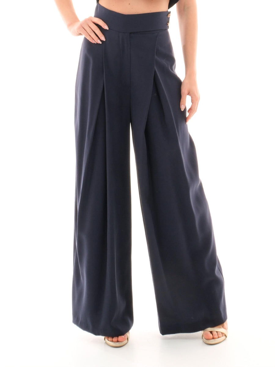 Pantalone a palazzo Bohemian Vì blu navy PA181 NAVY Bohemian V 