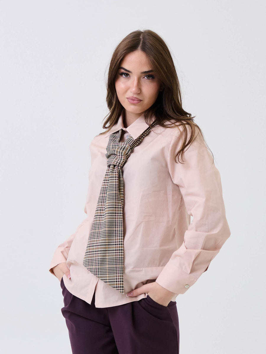 Camicia Armoire rosa con cravatta fantasia check 3120 ROSA Armoire 