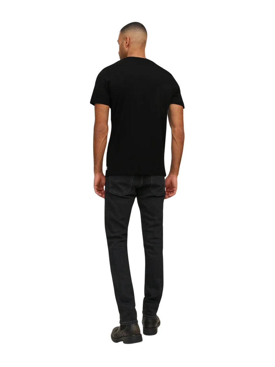 T-Shirt a mezze maniche Jack & Jones nera 12156102 Black Jack & Jones 