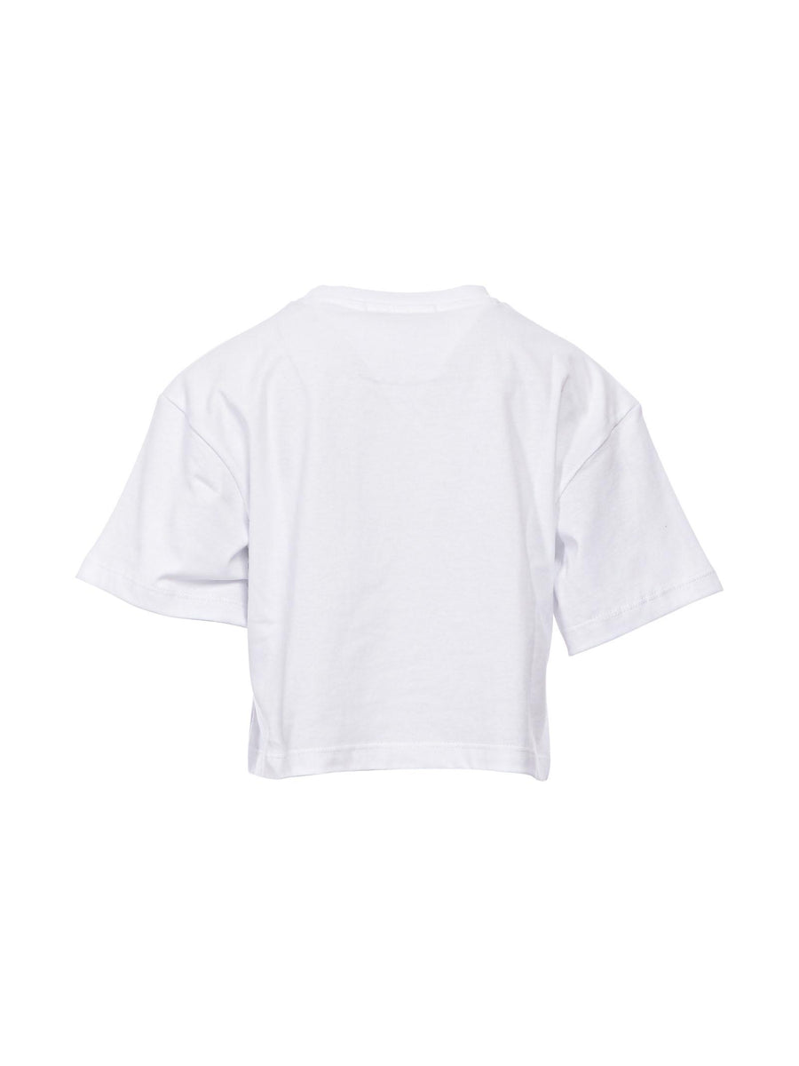 T-shirt bianca stampa floreale rock 031008 WHI Aniye By 