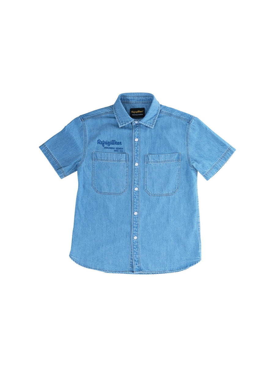 Camicia Refrigiwear in denim con logo sul petto 153SRMJS25 DNM Refrigiwear 