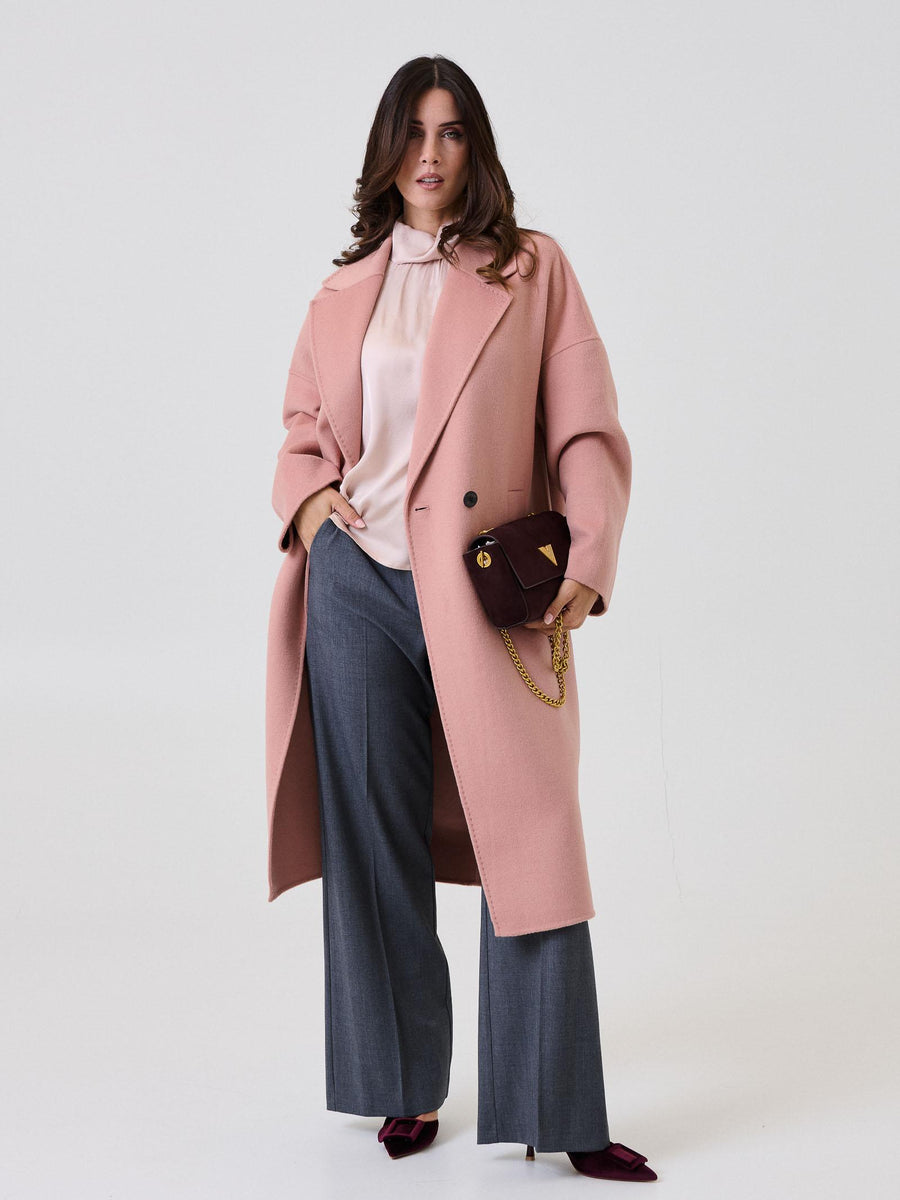 Cappotto lungo Vicolo rosa doppiopetto TF0003 FU39 Vicolo 