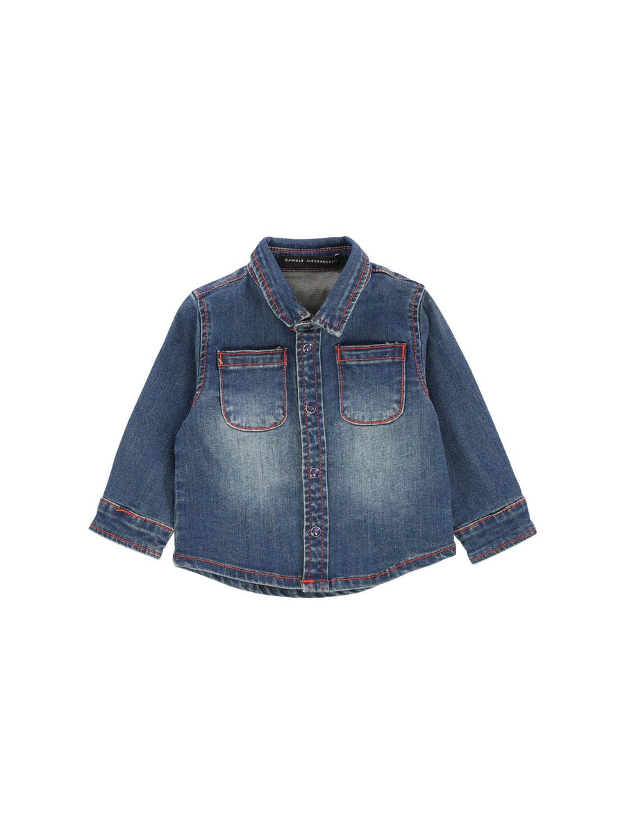 Camicia in denim blu CD0829 BLU Alessandrini 