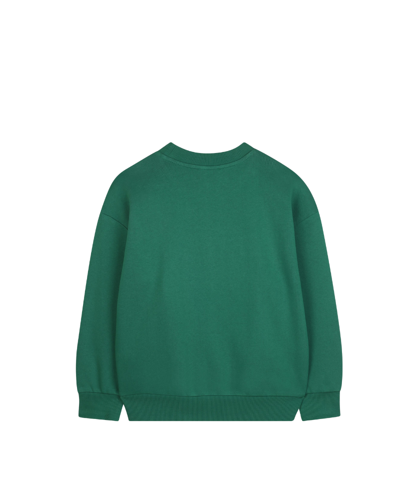 Felpa Kenzo verde bottiglia con maxi logo frontale e tigre K61434 67C Kenzo 