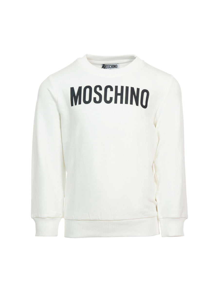Felpa Moschino bianca con logo lettering HUF09I 10063 Moschino 