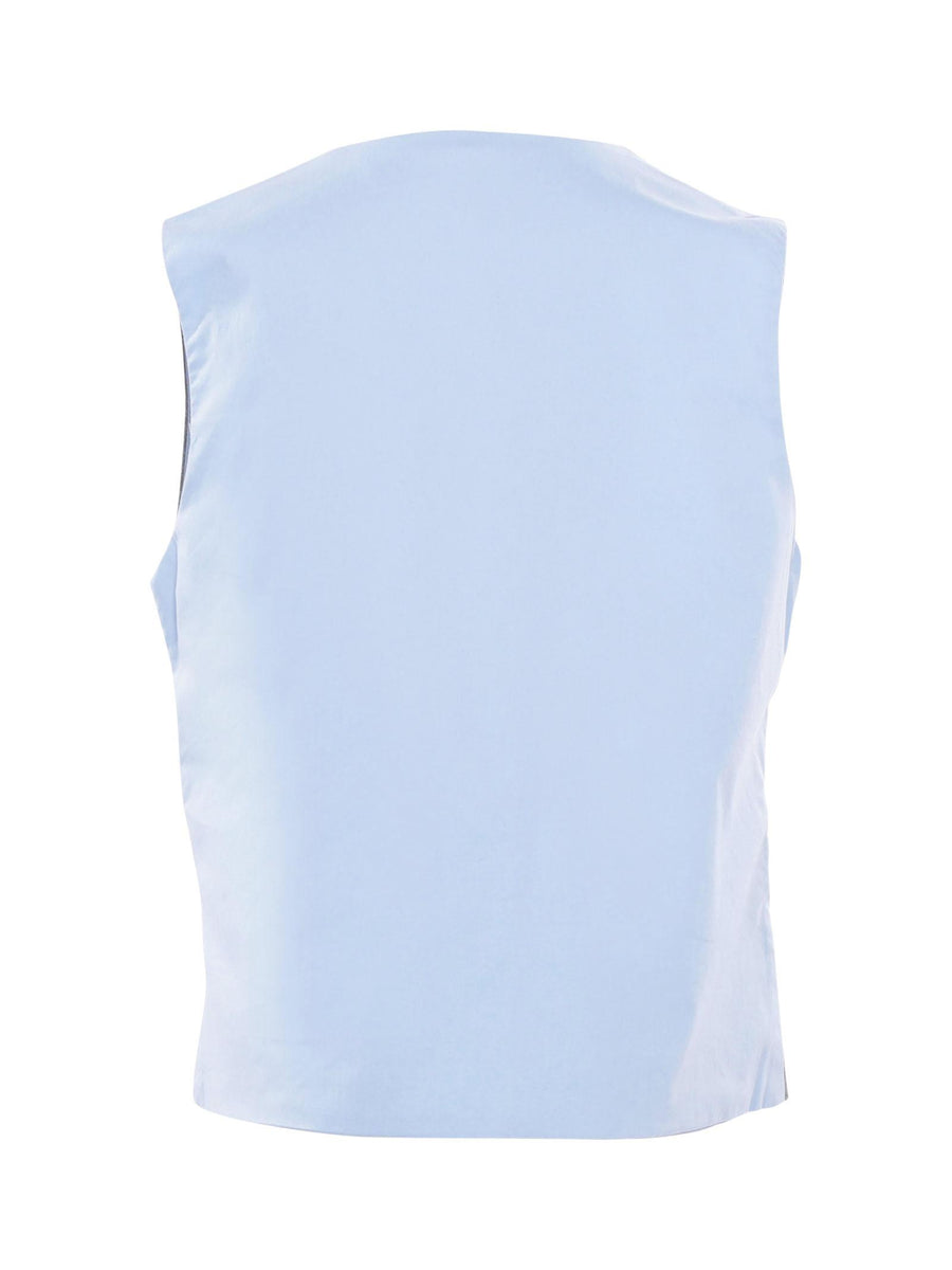 Gilet Manila Grace grigio melange gessato MFJF24J141 UNI Manila Grace 