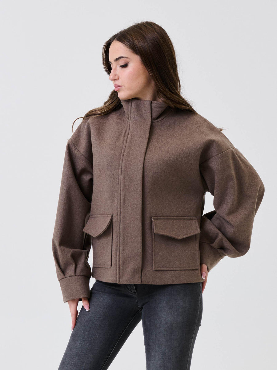 Cappotto corto Silence Limited taupe SLGI009 TAUPE Silence Limited 