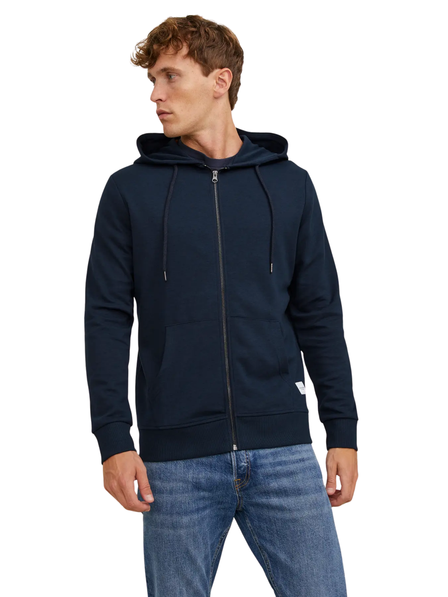Felpa con zip Jack & Jones blu navy 12181901 Navy Blazer REG Jack & Jones 