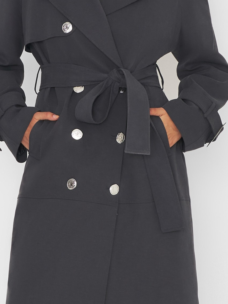 Trench "Imperium" Silence Limited grigio SLCP007 GRAPHITE Silence Limited 