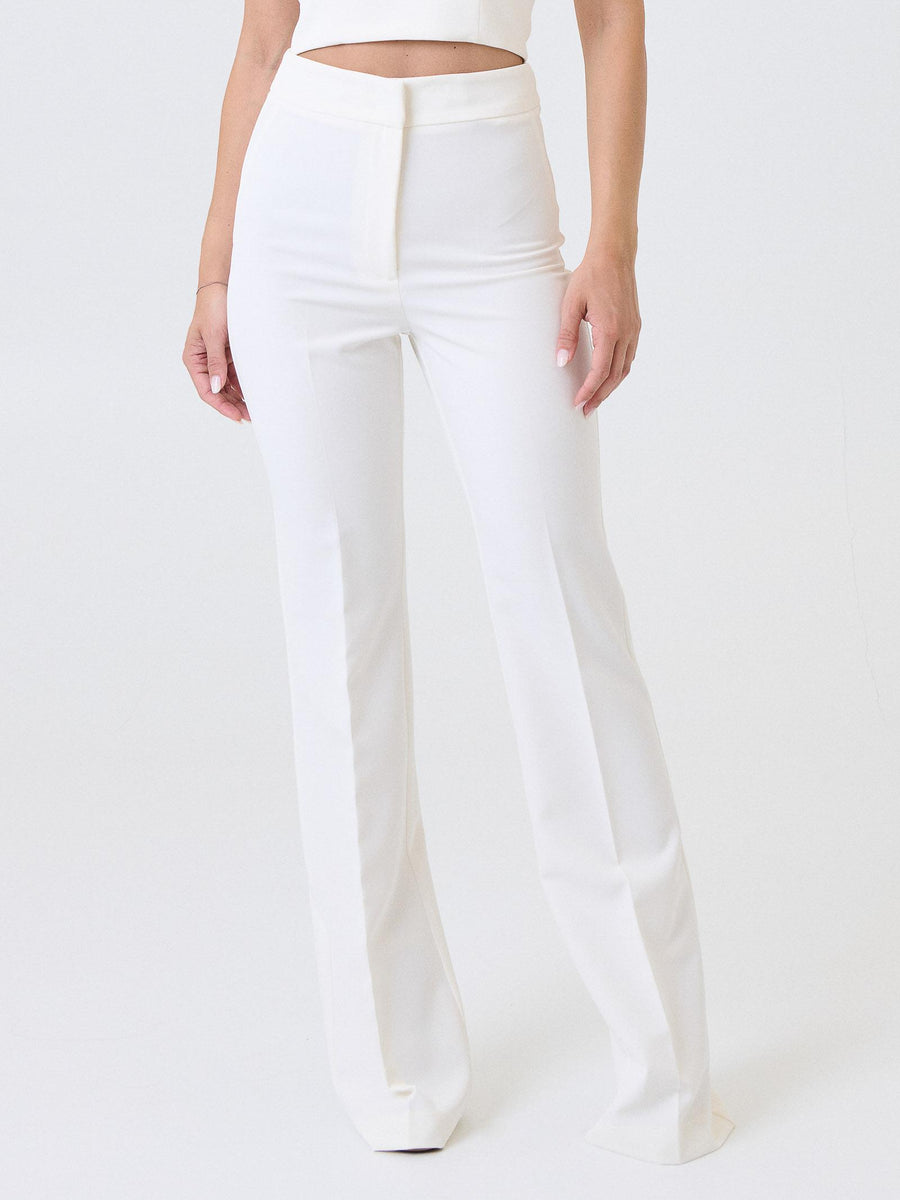 Pantalone "flare" Silence Limited bianco latte NP2003GOLD MILK Silence Limited 