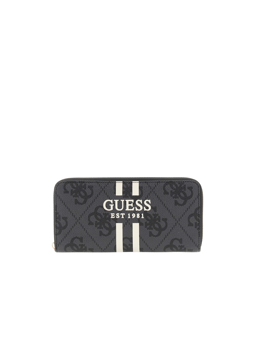 Portafoglio Guess nero con logo 4G all over e bande in contrasto SWOS7459146 CLO Guess 