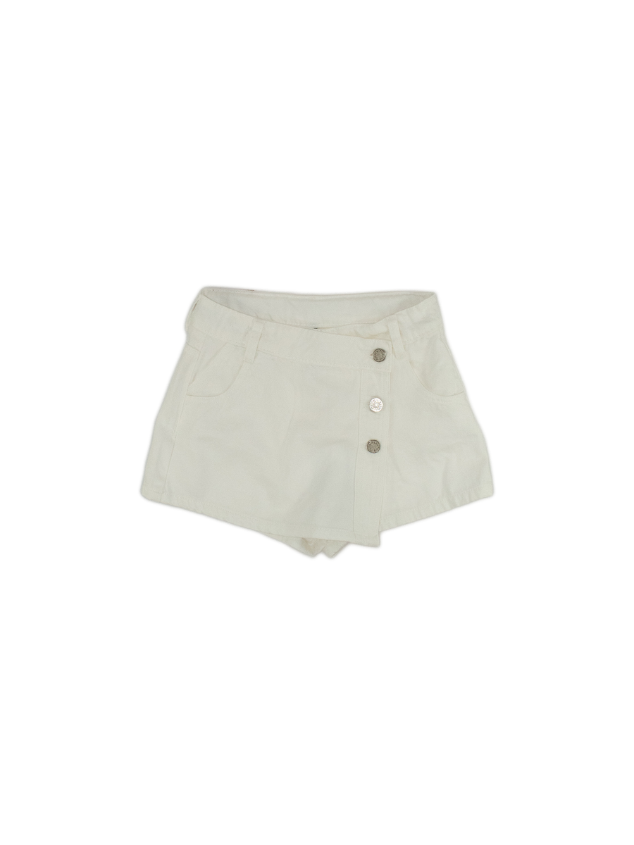 Gonna pantaloncino in denim bianco MG2697 LATTE Manila Grace 