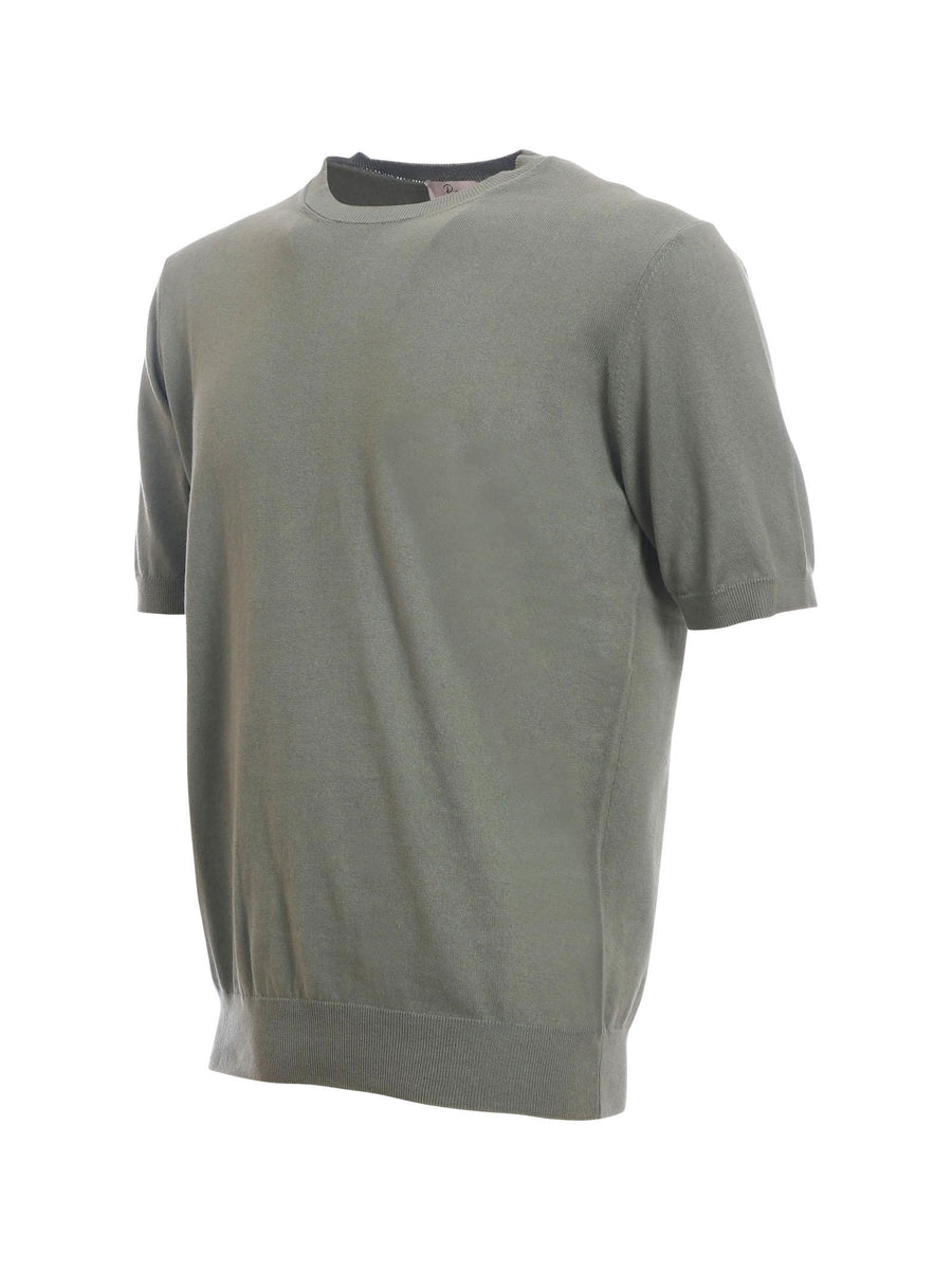 Maglia Portofino verde militare con profili a coste 5001 440 Portofino 