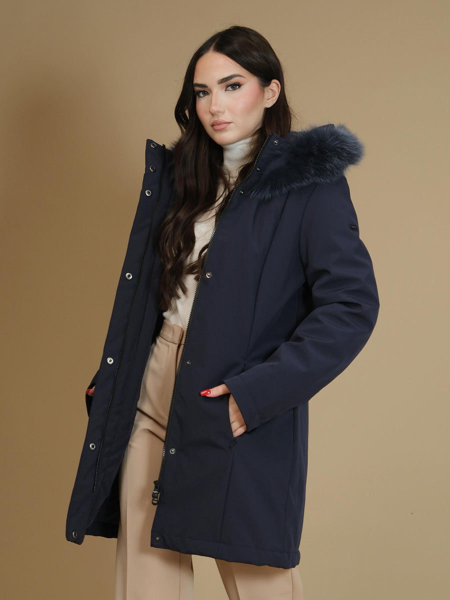 Parka con cappuccio Refrigiwear blu navy W99108XT2429 F03700 Refrigiwear 