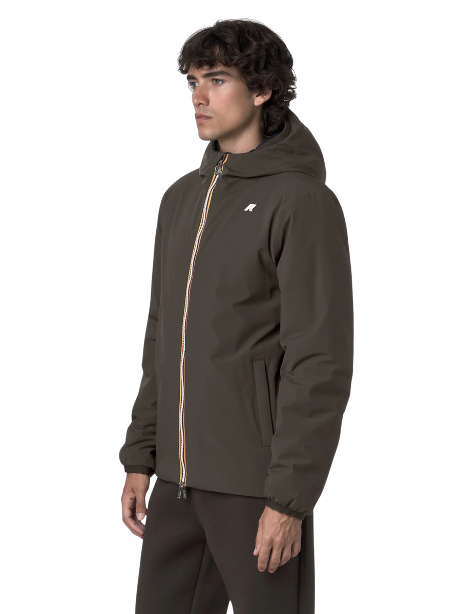 Giubbino "Jack St Warm Double" K-Way nero oliva e blu K6128VW B3A K-WAY 