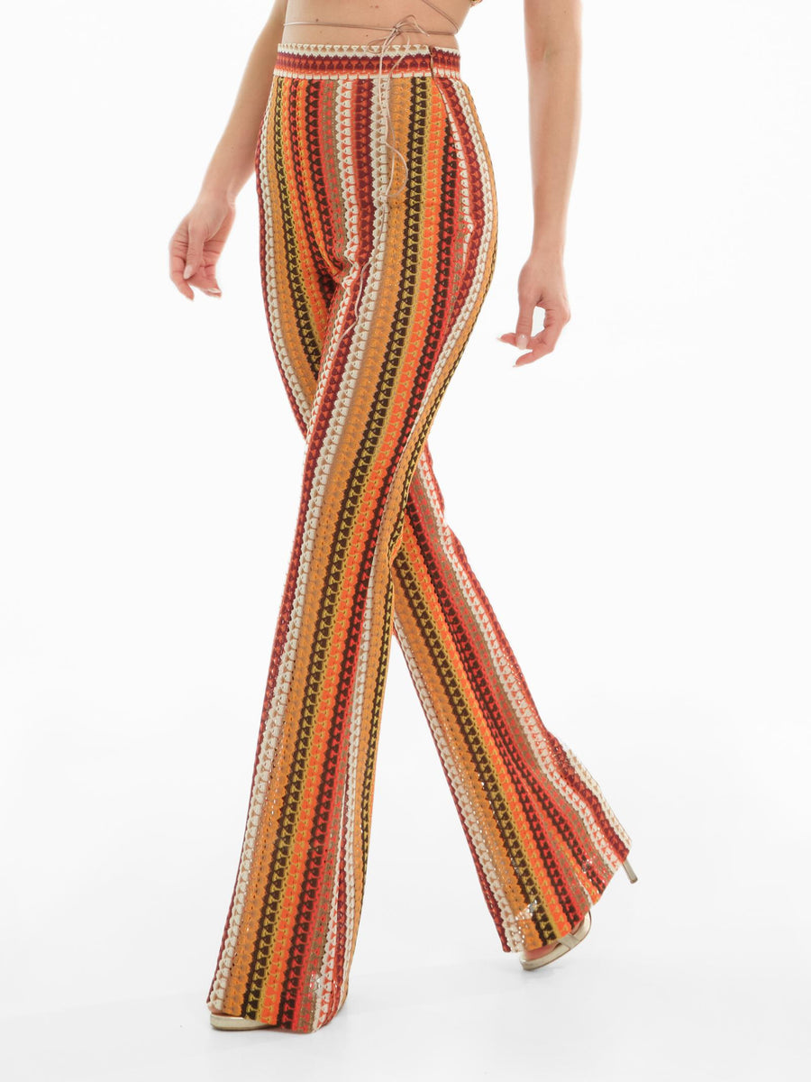 Pantalone Bohemian Vì  multicolor traforato PA143 UNI Bohemian V 