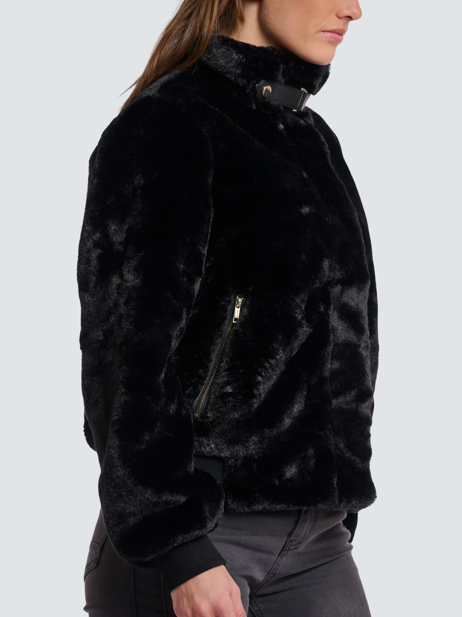 Giubbino in ecopelliccia "Ambra" Rino & Pelle nero Ambra.7002511 Black Rino & Pelle 