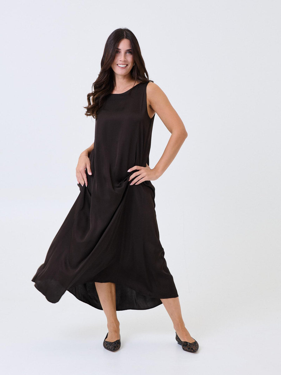 Abito lungo Armoire marrone scuro svasato E327A05Q MOKA Armoire 