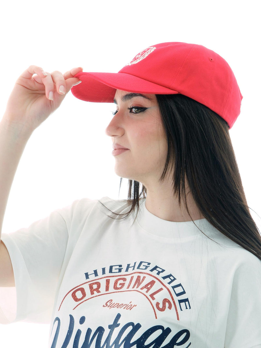 Cappello Vicolo rosso con logo iconico frontale AD0057 ROSSO Vicolo 