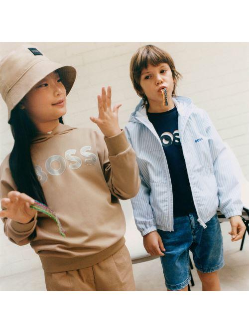 T-shirt logo 3D nera J50723 09B Boss 