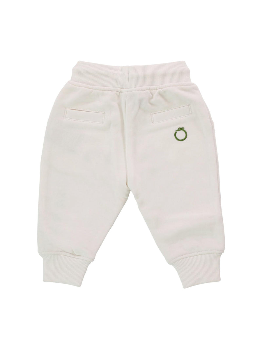 Pantalone tuta bianco con logo lettering colorato TIA23136PA MILK Trussardi 