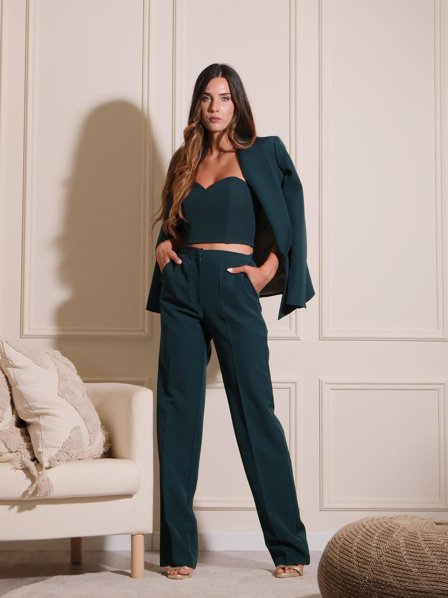 Pantaloni Silence Limited a palazzo basic bosco SD2012B BOSCO Silence Limited 