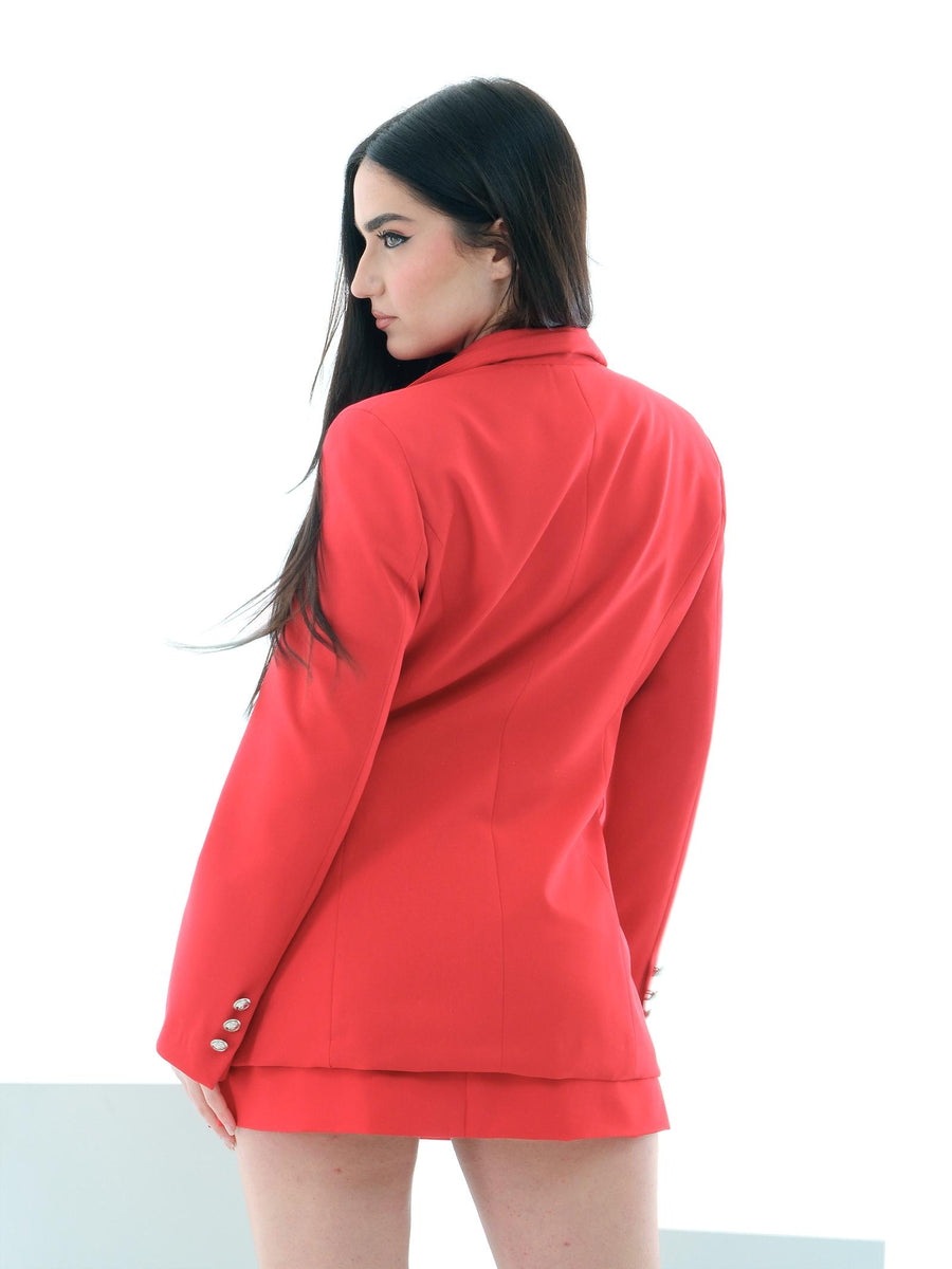 Blazer doppiopetto Vicolo rosso con bottoni logati TD1087 ROSSO Vicolo 