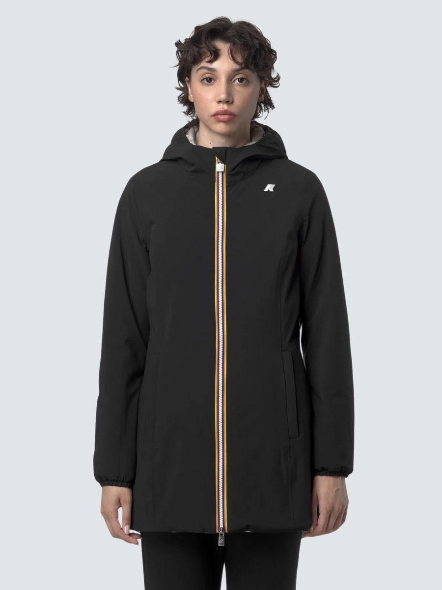 Giubbino "Denise St Warm Reversible" K-Way nero K6128UW BC9 K-WAY 