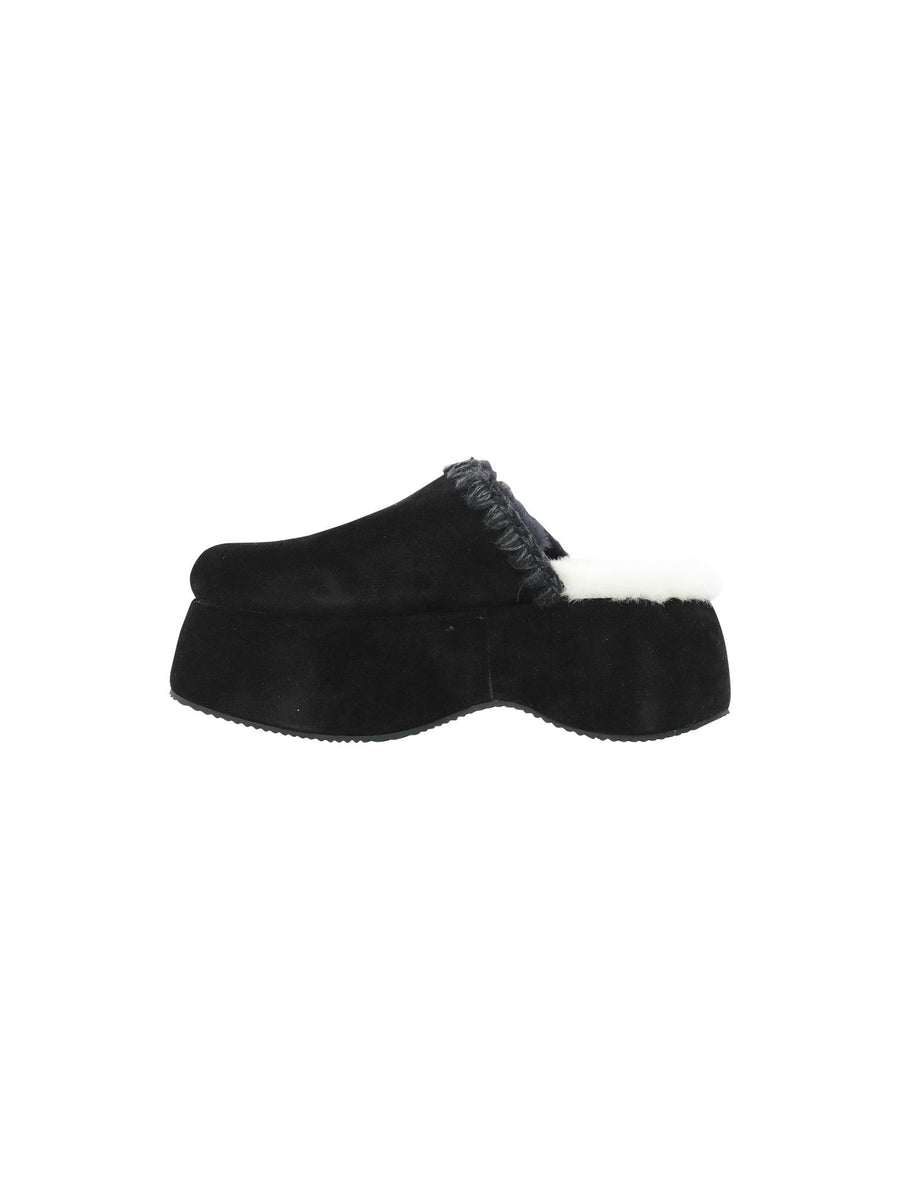 Mou Chunky platform suede nero FW491006A BKBK Mou 