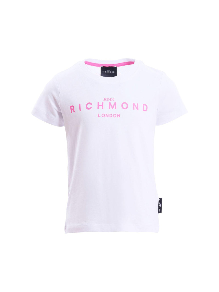 T-Shirt John Richmond bianca con logo lettering frontale e posteriore RGP25002TS WHITE John Richmond 