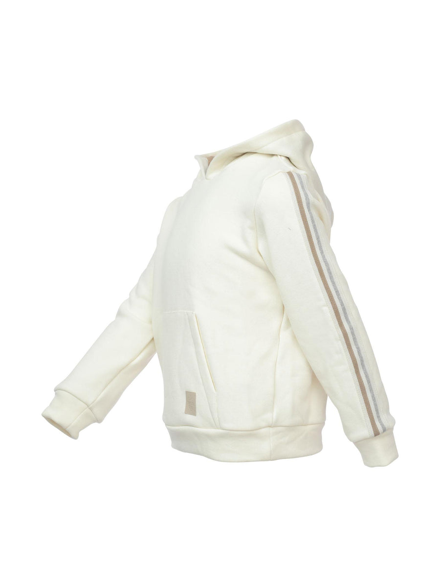 Felpa panna con cappuccio 4R4O40F0065 102BG Eleventy 