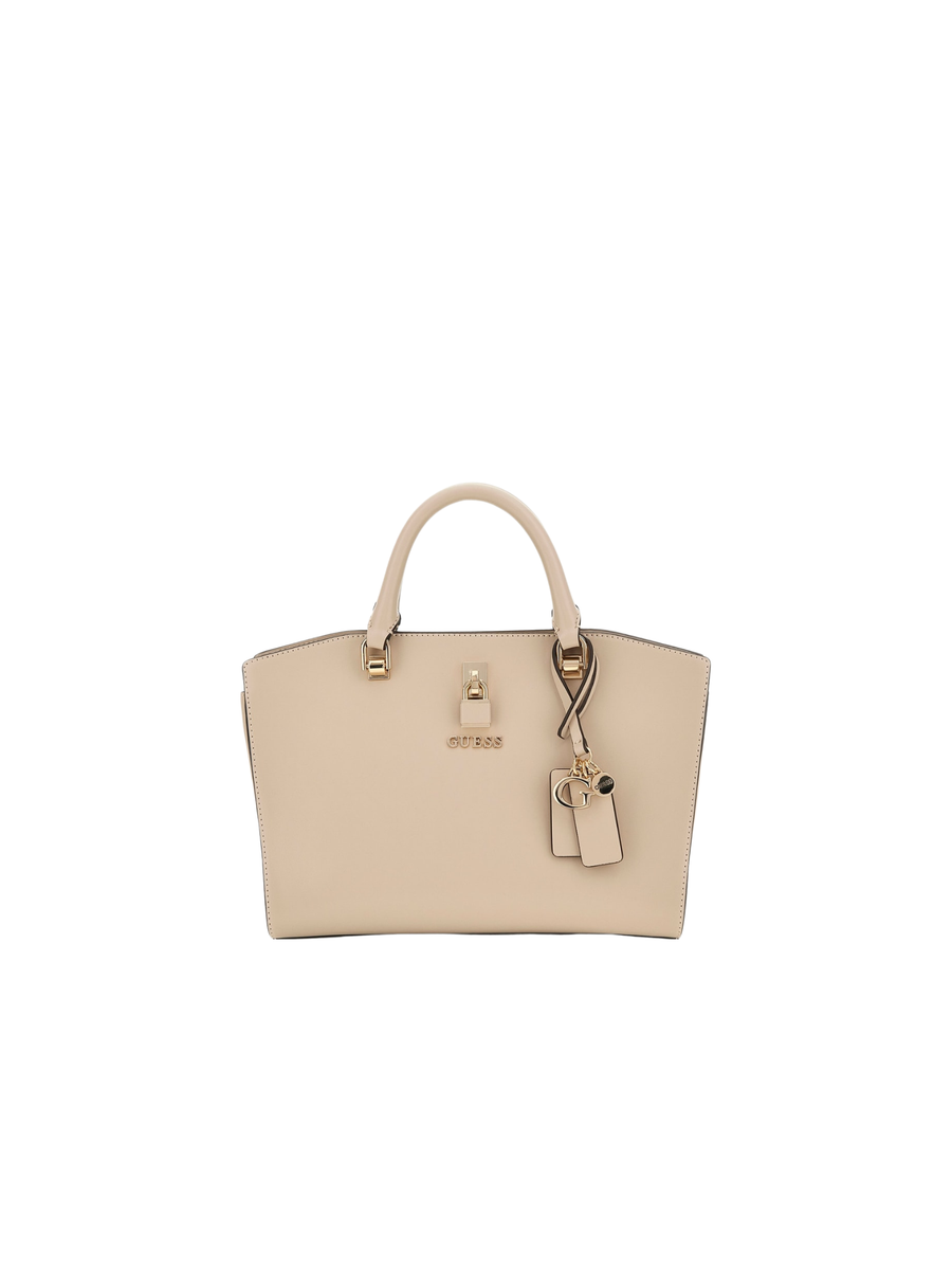 Borsa a mano Guess beige con lucchetto e logo dorato HWVG9655060 SIT Guess 