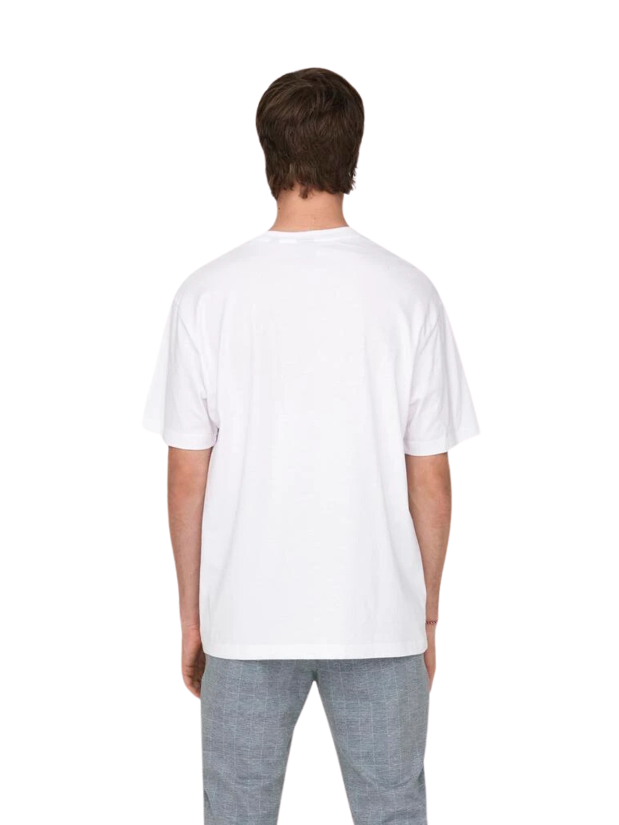 T-Shirt fred Only & Sons bianca 22022532 WHITE Only & Sons 