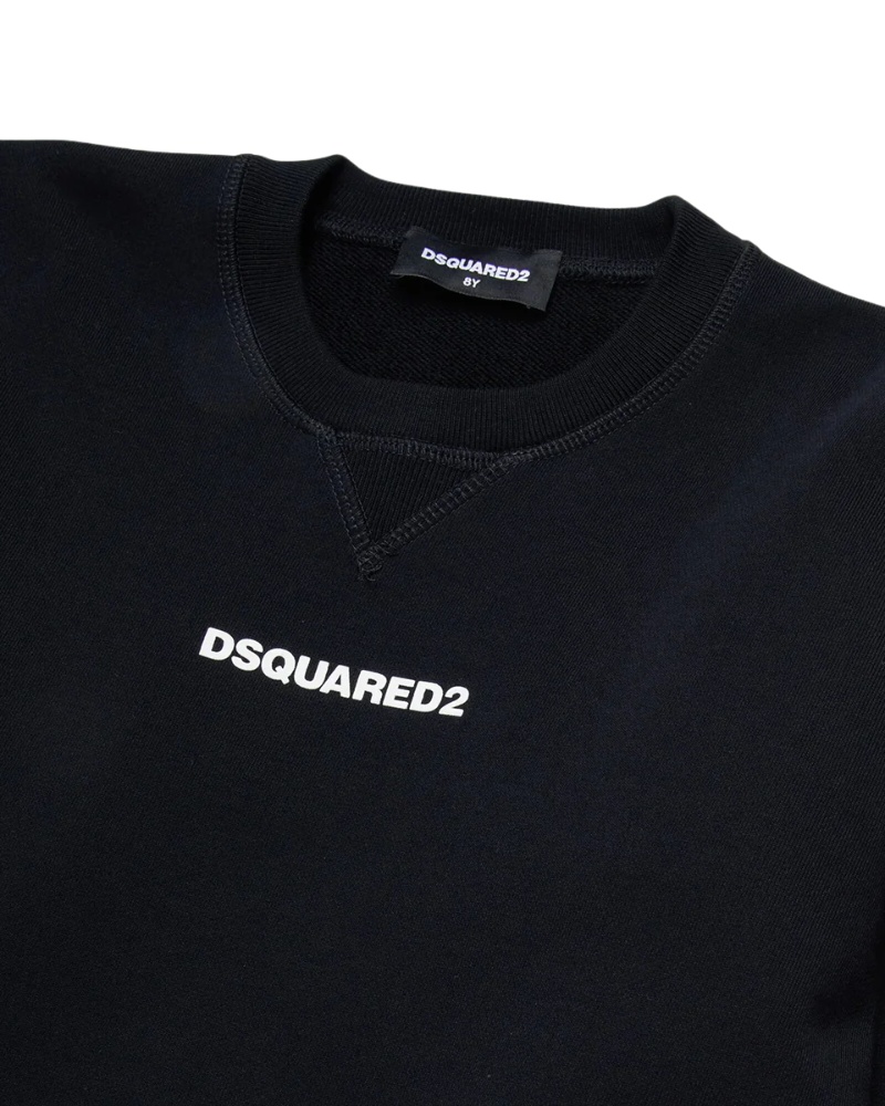 Felpa Dsquared nera con logo lettering DQ2739 DQ900 Dsquared 