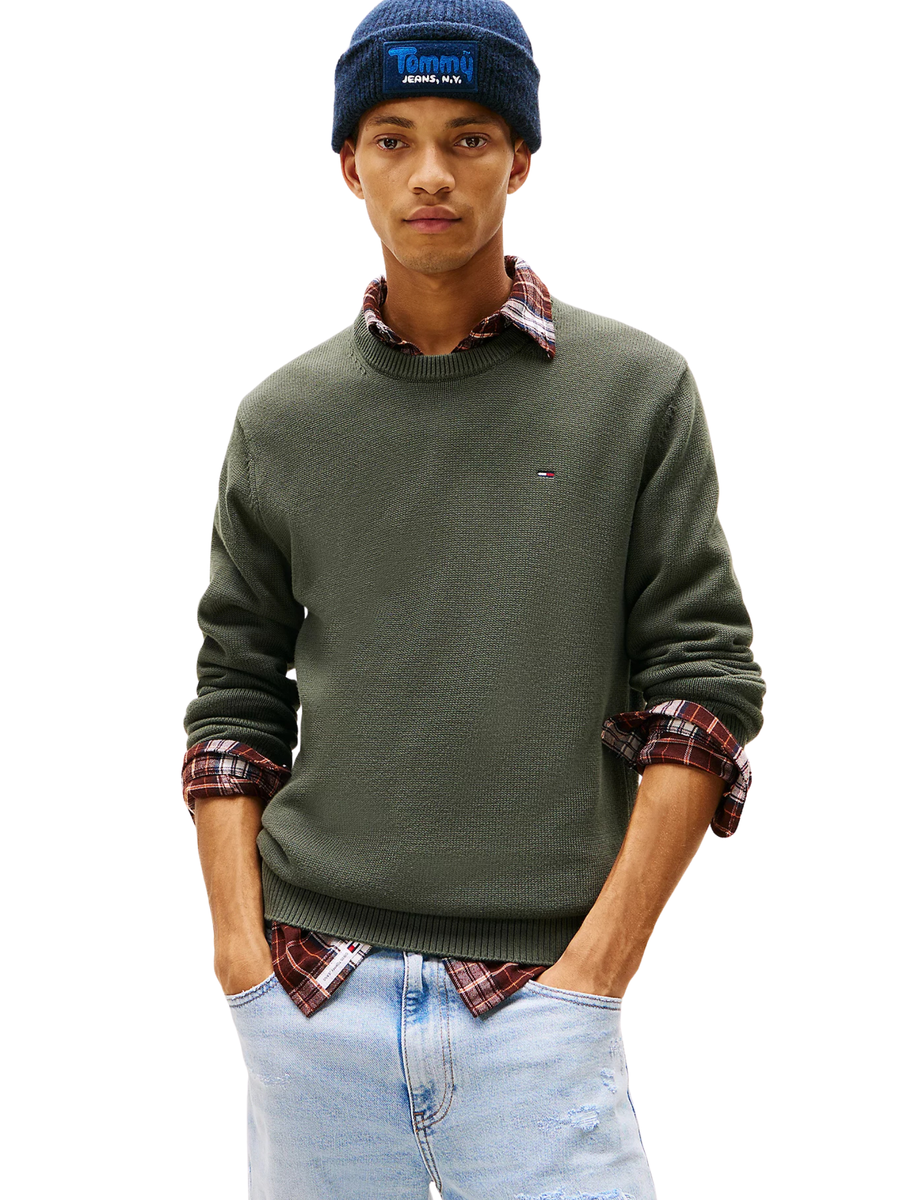 Pullover slim fit Tommy Hilfiger verde DM0DM21787 MRH Tommy Hilfiger 