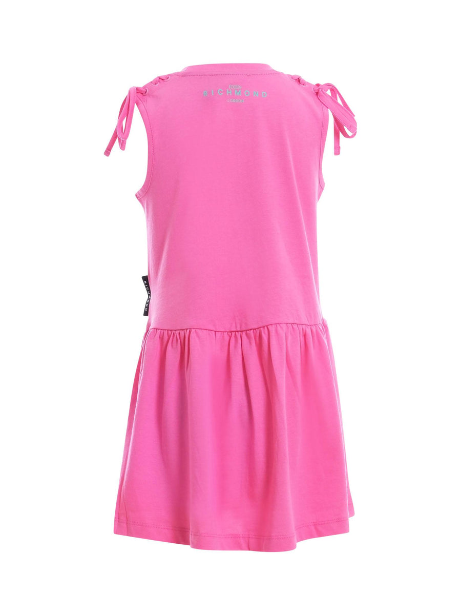 Abito John Richmond rosa con logo e dettagli a fiocco RGP25008VE BARBIE John Richmond 