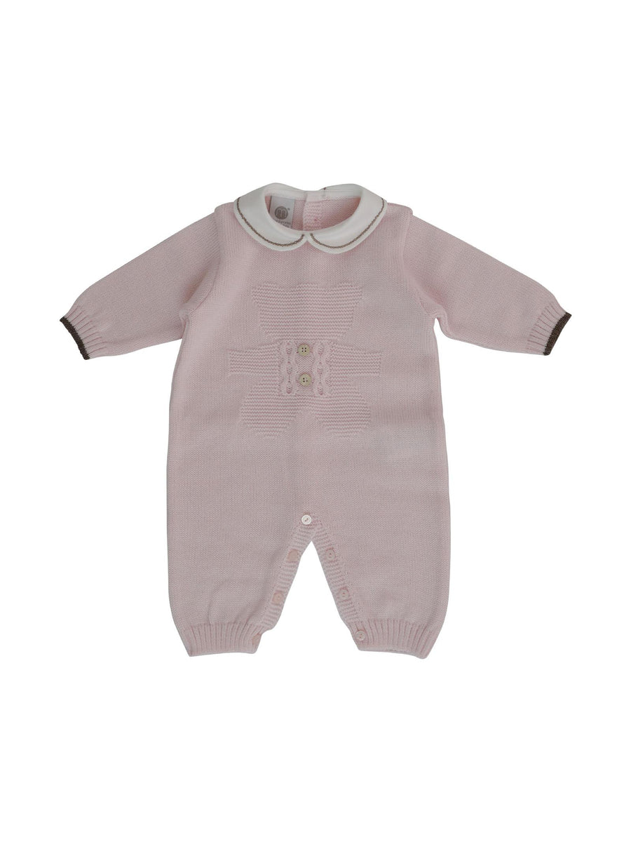 Tutina rosa con orsetto ricamato IF5210 316 Marlù 