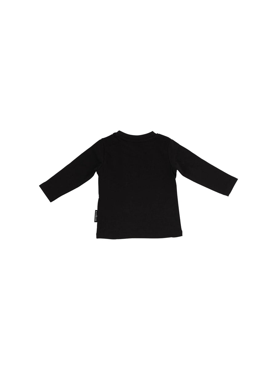 T-Shirt a maniche lunghe John Richmond nera con logo JR tono su tono RIA25004TS BLACK John Richmond 