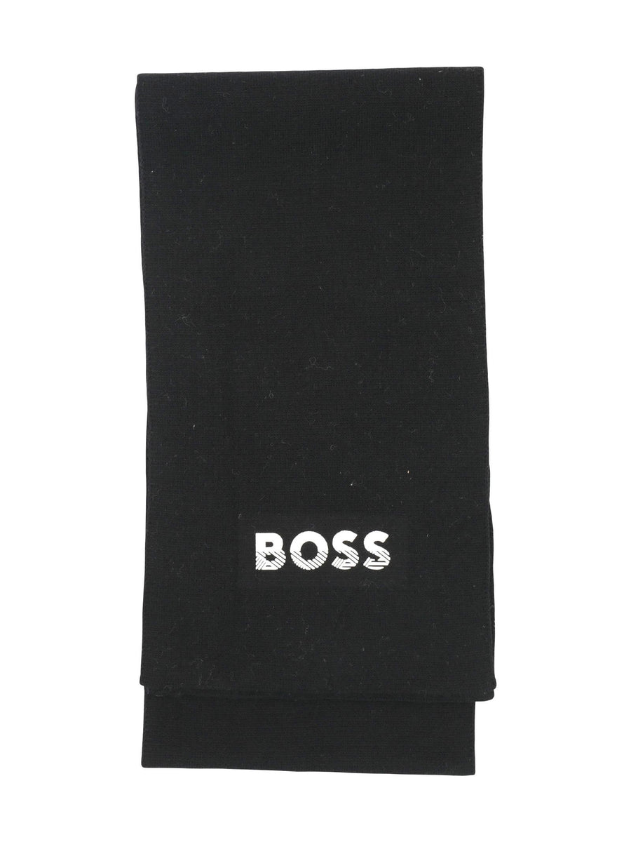 Sciarpa basic nera con patch J21263 NER Boss 