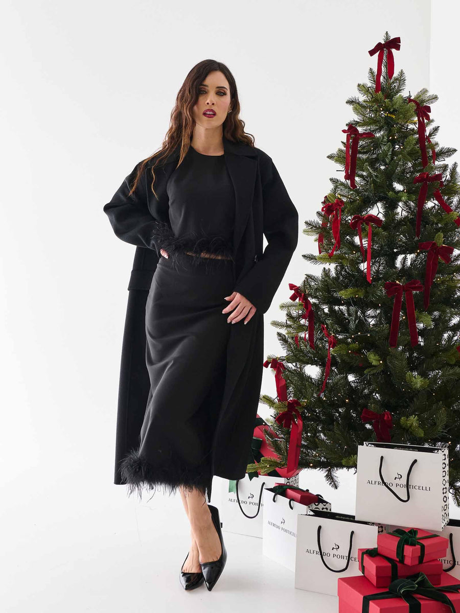 Cappotto doppiopetto Silence Limited nero C301 BLACK Silence Limited 