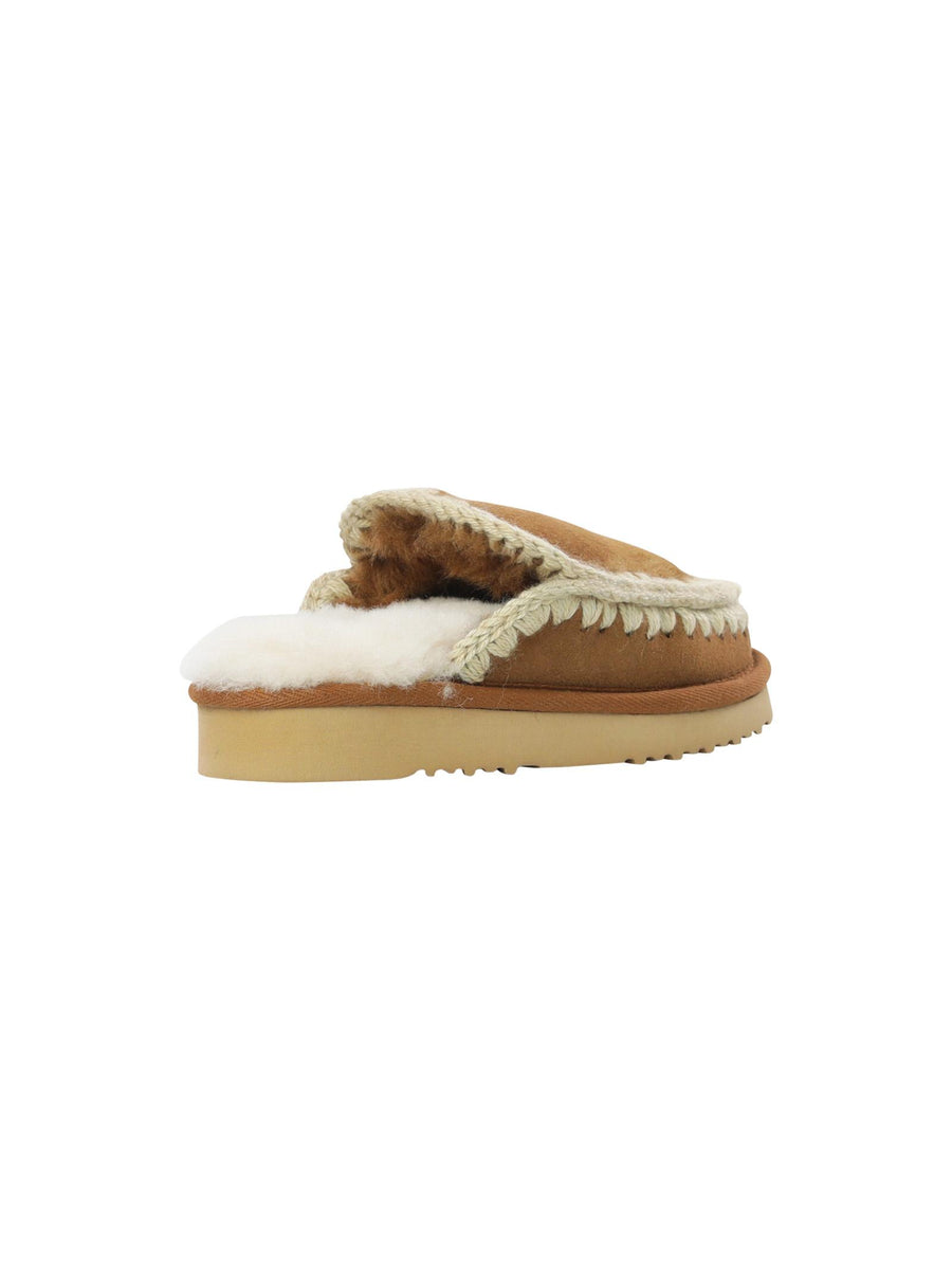 Mou Eskimo slipper cognac e panna FW101125A COG Mou 