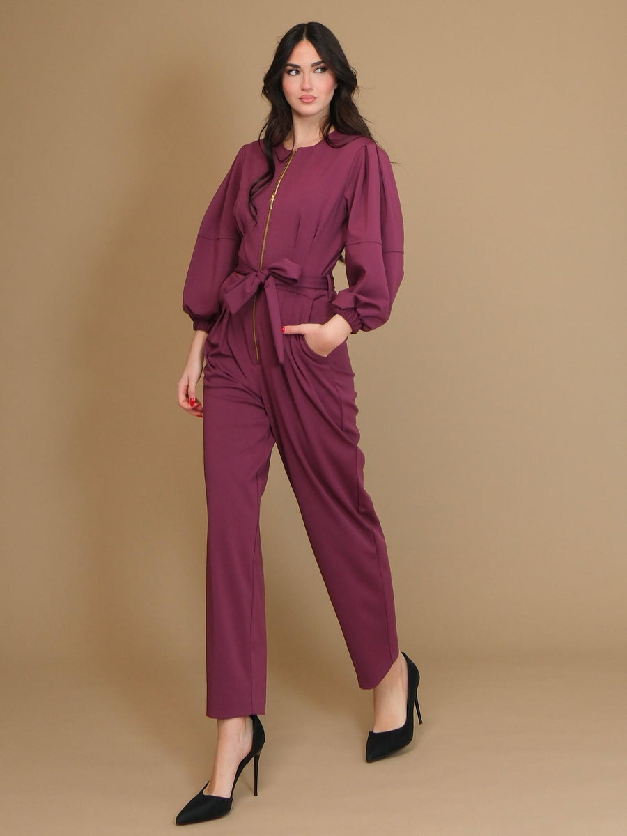 Jumpsuit Silence Limited bordeaux con cinta TUT622 BORDEAUX Silence Limited 
