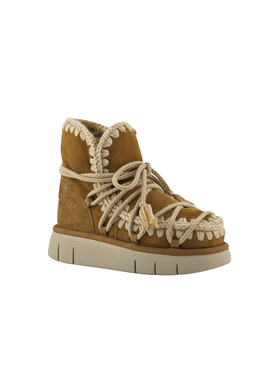Mou "Bounce Boot Suede Scoubidoo Lace" cognac MU.FW531024A COG Mou 