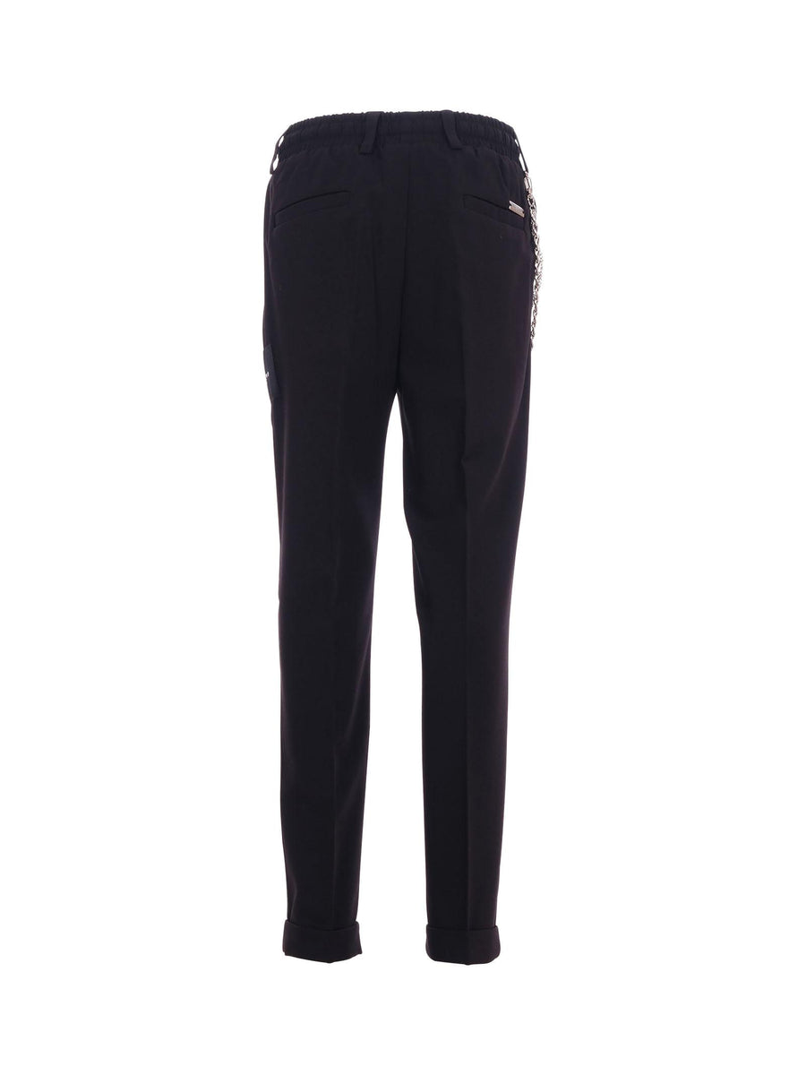 Pantalone John Richmond nero con patch logo laterale RBP25227PA BLACK John Richmond 