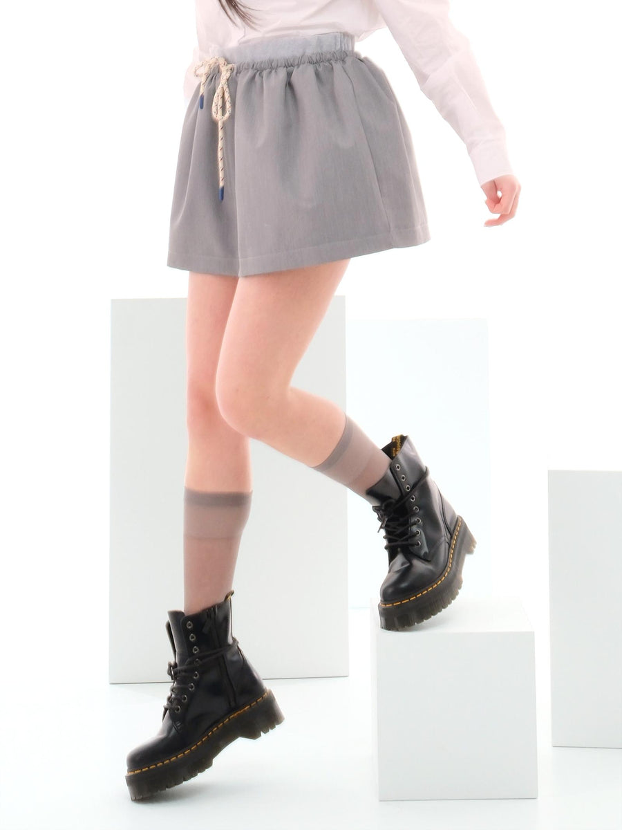 Gonna corta Vicolo grigia con elastico e laccio TD0836 GRI Vicolo 