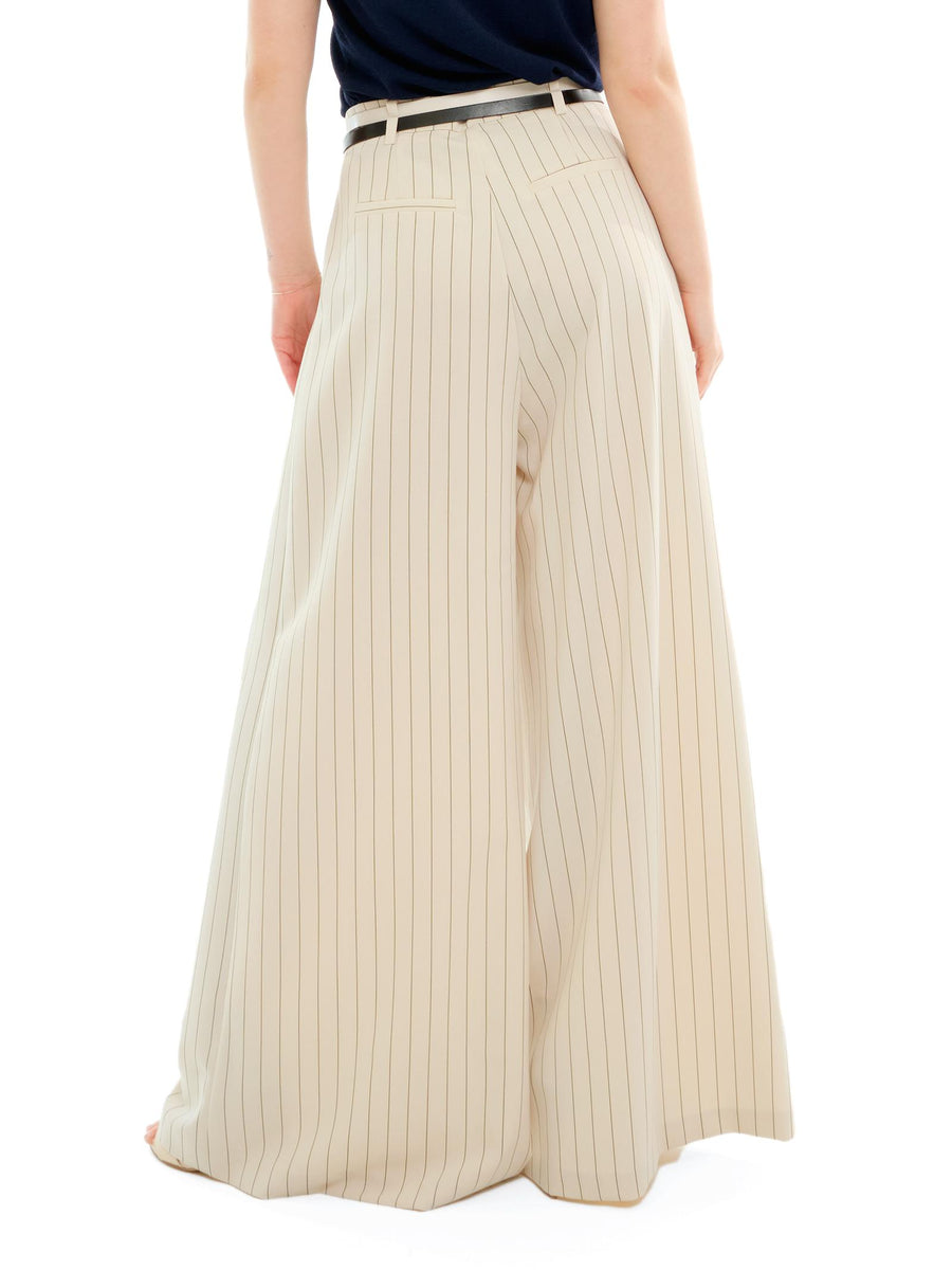 Pantalone Imperial crema a righe con cintura doppia PEQ4JBT CREMA Imperial 