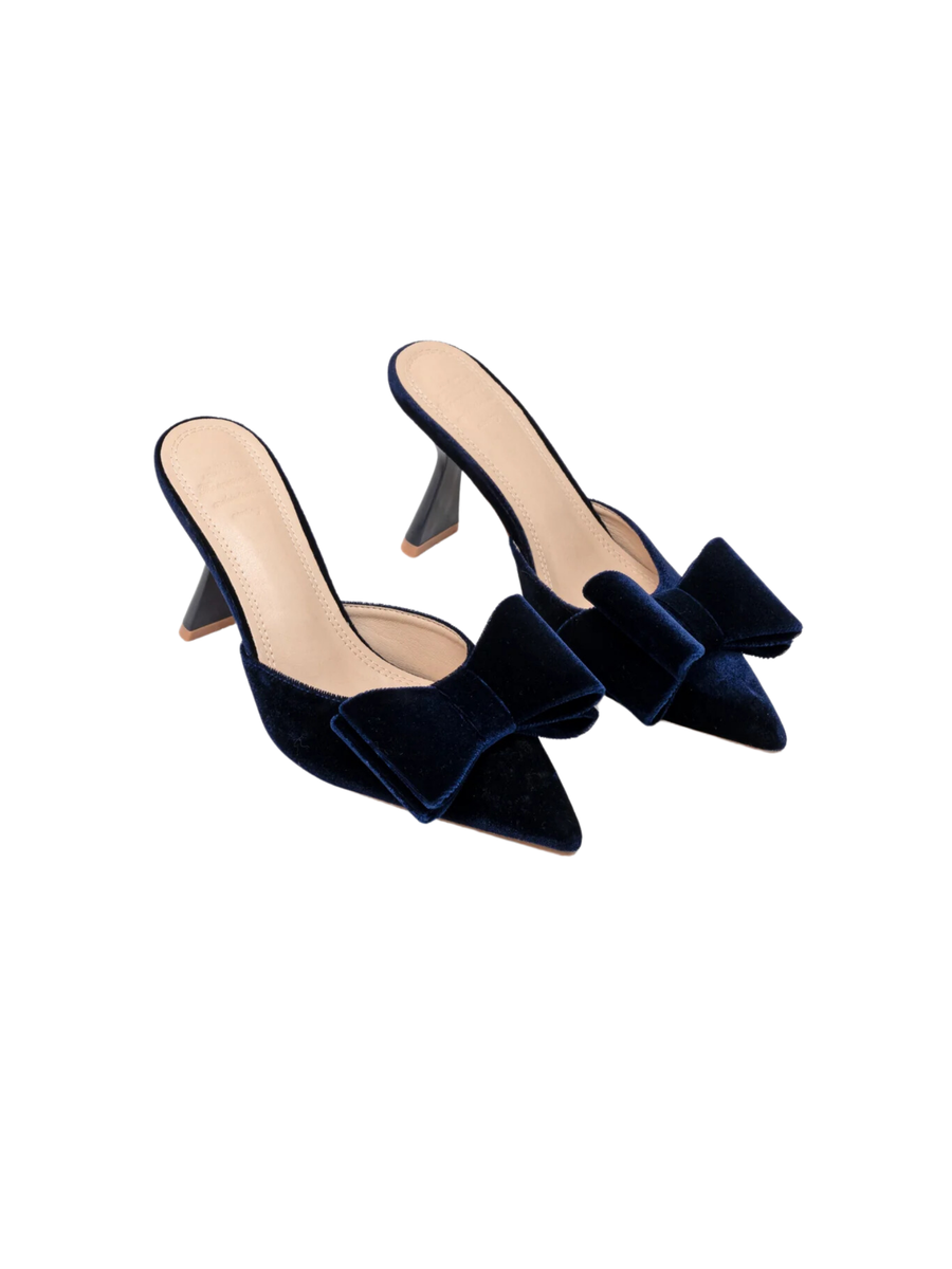 Sabot TwentyFourhaitch Martineau blu in velluto MARTINEAU BLU TwentyFourhaitch 