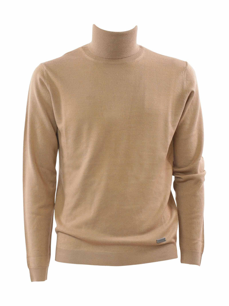 Maglioncino dolcevita cammello AD0085DT2024 15 Alessandro Dell'Acqua 